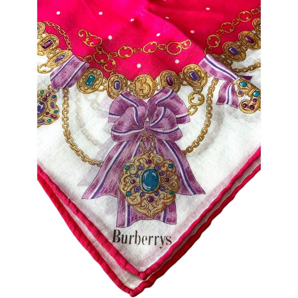 💯 Authentic Burberry Pink Silk Pocket Square